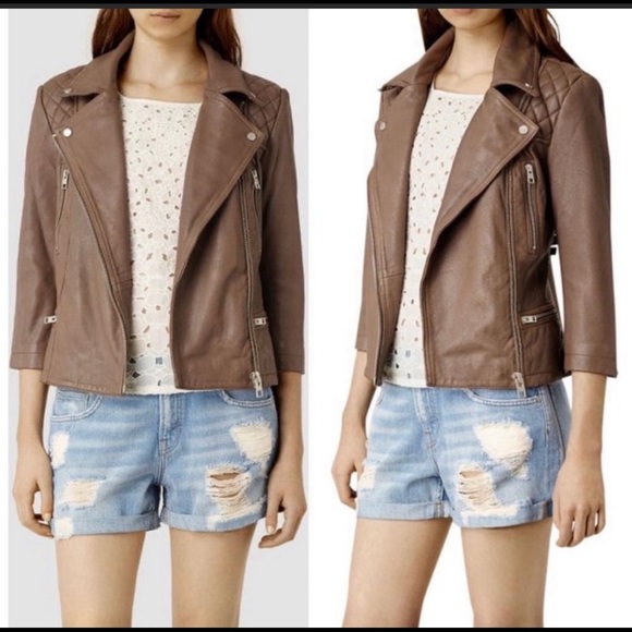 All Saints Leather Biker Jacket - Picture 2 of 9